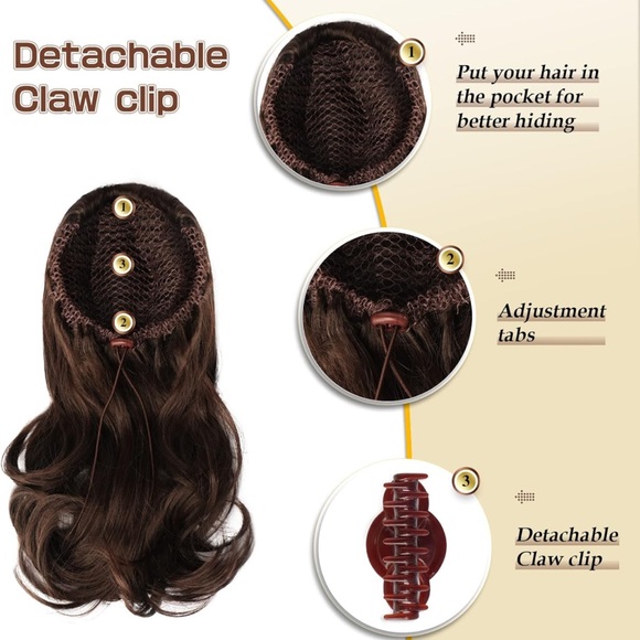 13" Ponytail Extension Long Curly - Picture 6 of 6